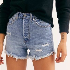 Free People CRVY Vintage High-Rise Shorts